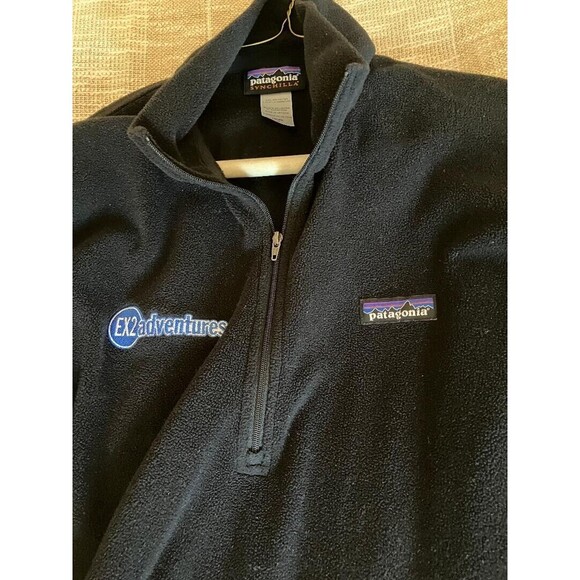Patagonia Synchilla GorpCore Pullover Medium Black 1/4 Zip  EX2 Adventures - Picture 2 of 6